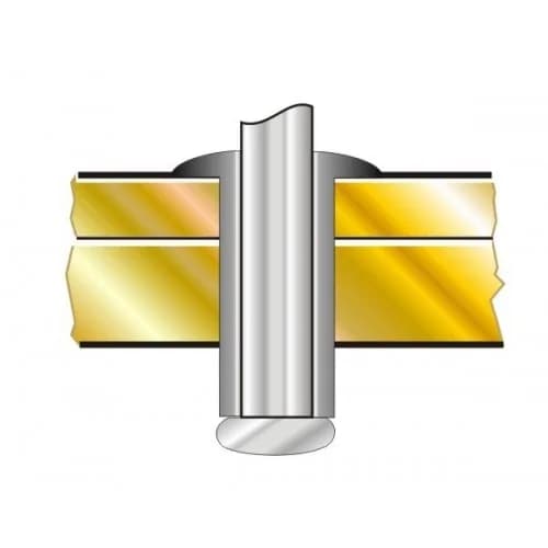 Заклепка Bralo вытяжная стальная стандартный бортик 01210003206, 3.2х6x6.5 мм.